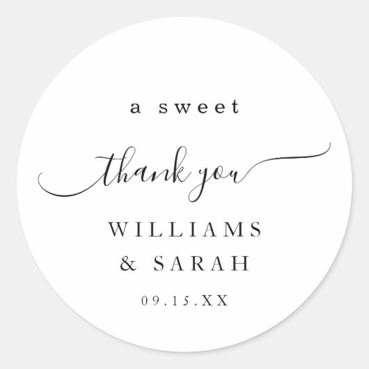 甘エレガントい感謝結婚式の引き出物シンプル ラウンドシール (正面)