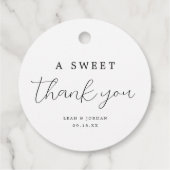 甘エレガントい感謝結婚式の引き出物 フェイバータグ (裏面)