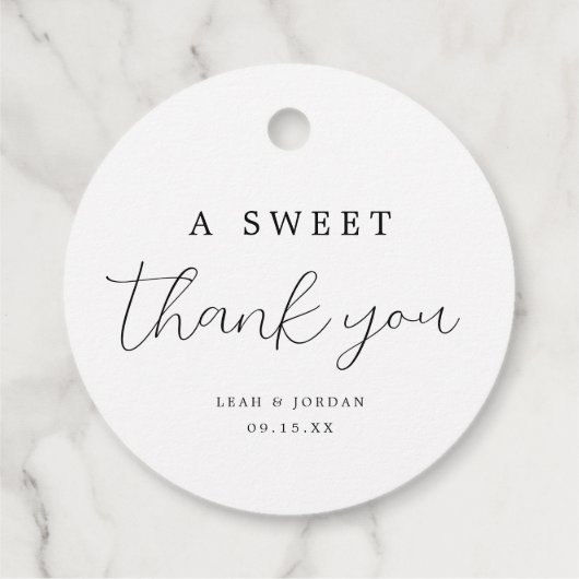 甘エレガントい感謝結婚式の引き出物 フェイバータグ (裏面)