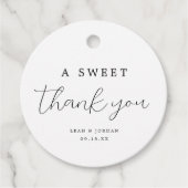 甘エレガントい感謝結婚式の引き出物 フェイバータグ (正面)