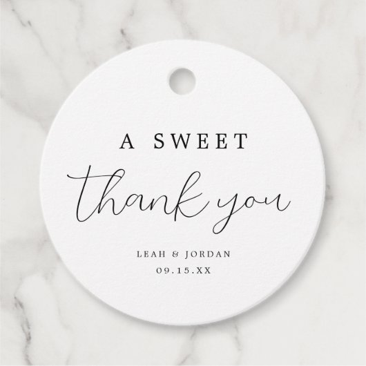 甘エレガントい感謝結婚式の引き出物 フェイバータグ (正面)