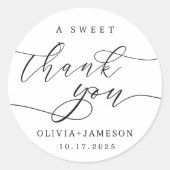 甘エレガントい感謝結婚式の引き出物 ラウンドシール (正面)