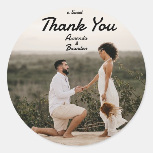 甘エレガントい感謝 ラウンドシール (正面)