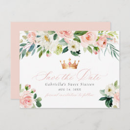 甘エレガントい赤面フローラ甘い16日付を保存 招待状