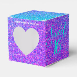 甘エレガントい16ティール(緑がかった色)パープルグリッターありがとう フェイバーボックス