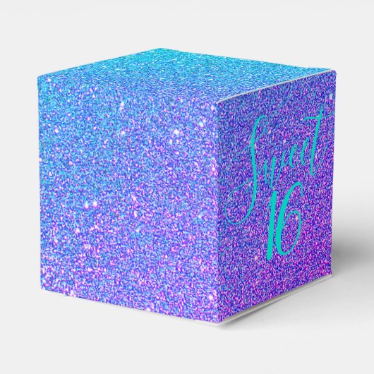 甘エレガントい16ティール（緑がかった色）パープルグリッターありがとう フェイバーボックス (裏面サイド)