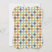 甘エレガントい16パーティー招待状、レトロドット 招待状 (裏面)