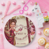 甘エレガントい16フォトキャラチャチュア、金ゴールドアクセント ペーパープレート (パーティー)