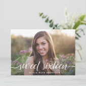 甘エレガントい16両面フォトバースデーパーティー 招待状 (スタンド正面)