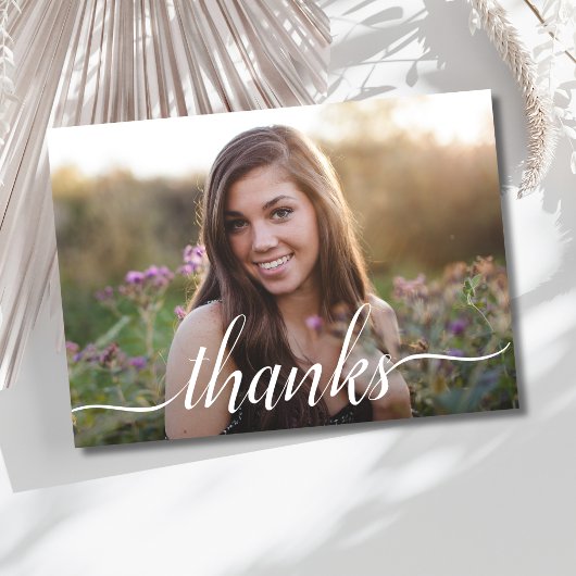 甘エレガントい16両面フォト誕生日ありがとう サンキューカード