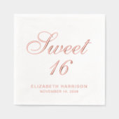 甘エレガントい16歳の誕生日パーティー 箔ナプキン (正面)