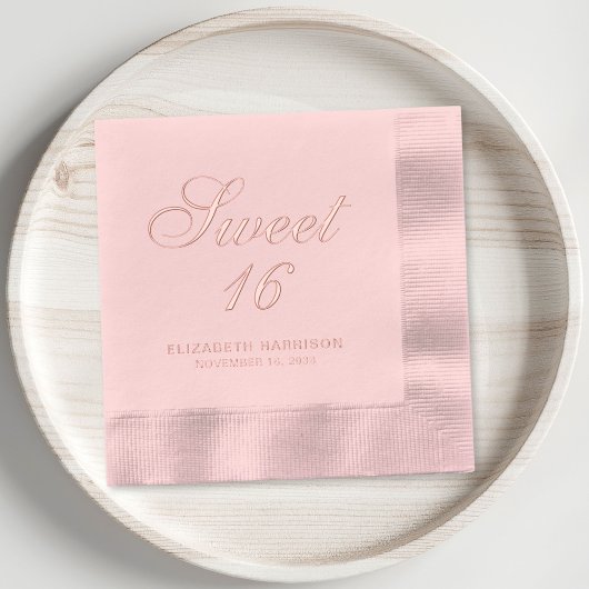 甘エレガントい16歳の誕生日パーティー 箔ナプキン