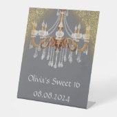 甘エレガントい16誕生日ウェルカムサイン 台座サイン (正面)