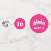 甘エレガントい16誕生日オンマゼンタピンク コンフェッティ (裏面)