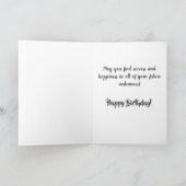 甘エレガントい16誕生日バラ金ゴールドスパークル カード (内部)