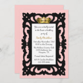 甘エレガントい16誕生日パーティーの招待状 招待状 (正面/裏面)