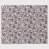 甘エレガントピンクデリケートバラフローラ ラッピングペーパー (フラット)