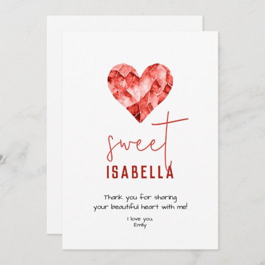 甘カスタムい友達のラブカードと赤いハート シーズンカード (正面/裏面)