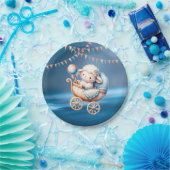 甘カラフルい小さなランプ赤ちゃんシャワーパーティー ペーパープレート (パーティー)