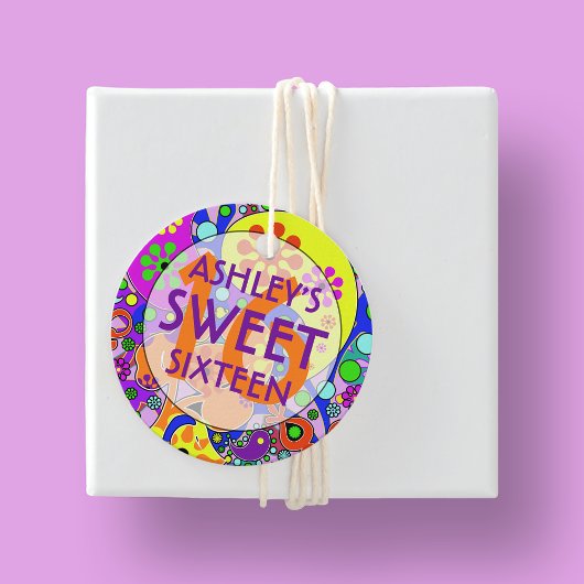 甘カラフルい16歳の誕生日パーティー フェイバータグ