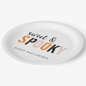 甘カラフルく不気味 |ハッピーハローウィン ペーパープレート (アングル)