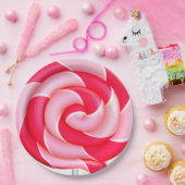 甘カラフル棒つきキャンデー紙プレート ペーパープレート (パーティー)