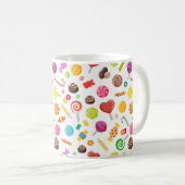 甘カラフル菓子の詰め合わせ模様 コーヒーマグカップ (正面右)