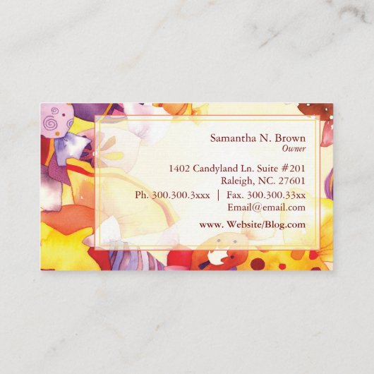 甘カラフル菓子屋 名刺 (裏面)