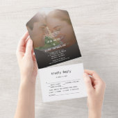 甘シンプルい写真結婚の オールインワン招待状 (貼ってはがせる)