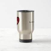 甘スタイリッシュいハートパーソナライズされたギフトテンプレート トラベルマグ (中央)