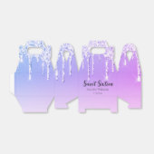 甘スタイリッシュい16紫の銀の滴下グリッター フェイバーボックス (折り畳みなし)