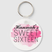 甘パーソナライズされたい16キーチェーンの特典/ギフトピンク キーホルダー (正面)