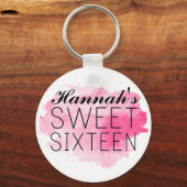 甘パーソナライズされたい16キーチェーンの特典/ギフトピンク キーホルダー (正面)