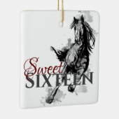 甘パーソナライズされたい16ギャロピンホースのクリスマス セラミックオーナメント (右)