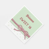 甘パーソナライズされたい16バウ水玉模様 スタンダードランチョンナプキン (角)