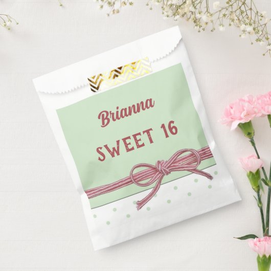 甘パーソナライズされたい16バウ水玉模様 フェイバーバッグ (封をした状態)