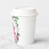 甘パーソナライズされたい16紙カップかわいらしピンクドレス 紙コップ (左)