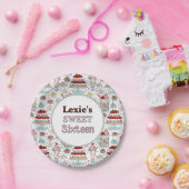 甘パーソナライズされたい16誕生日紙プレート ペーパープレート (パーティー)