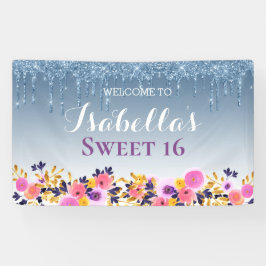 甘パーソナライズされたい16 |フローラ滴下グリッター 横断幕