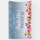 甘パーソナライズされたい16 |フローラ滴下グリッター 横断幕 (縦)