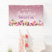 甘パーソナライズされたい16 |フローラ滴下グリッター 横断幕 (インサイチュ)