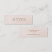 甘ミニマルい淡いピンクのリネンの外観 スキニー名刺 (正面/裏面)
