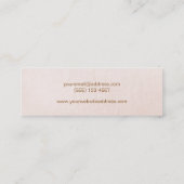 甘ミニマルい淡いピンクのリネンの外観 スキニー名刺 (裏面)