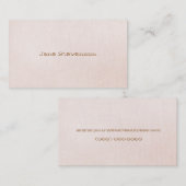 甘ミニマルい淡いピンクのリネンの外観 名刺 (正面/裏面)