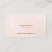甘ミニマルい淡いピンクのリネンの外観 名刺 (裏面)