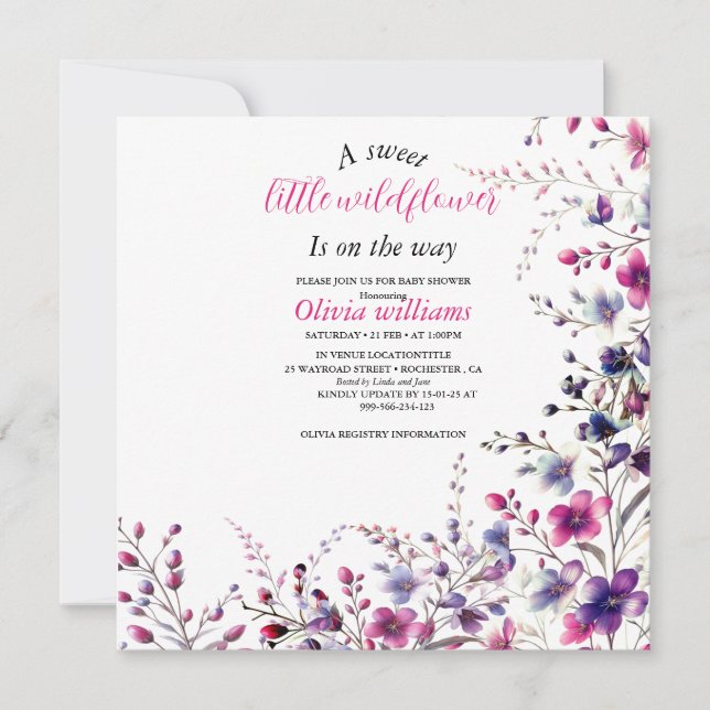 甘モダンい小さなヤマトフラピンクの赤ちゃんシャワー (正面)