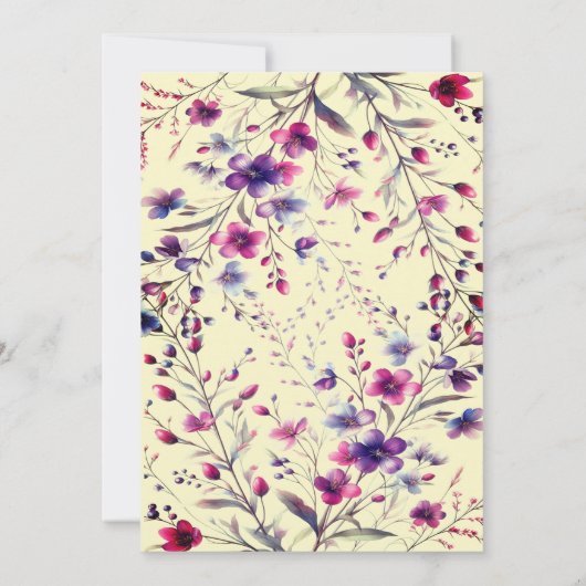 甘モダンい小さなヤマトフラピンクの赤ちゃんシャワー 招待状 (裏面)