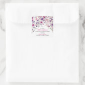 甘モダンい小さな野生の花ピンクベビー スクエアシール (バッグ)