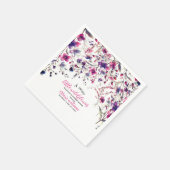 甘モダンい小さな野生の花ピンクベビー スタンダードカクテルナプキン (角)