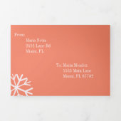 甘モダンい16の散在する雪 三つ折り招待状 (カバー)